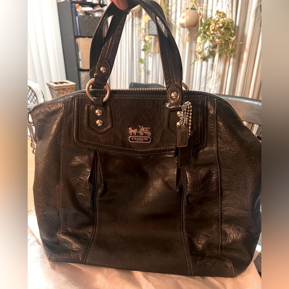 Leather Coach handbag